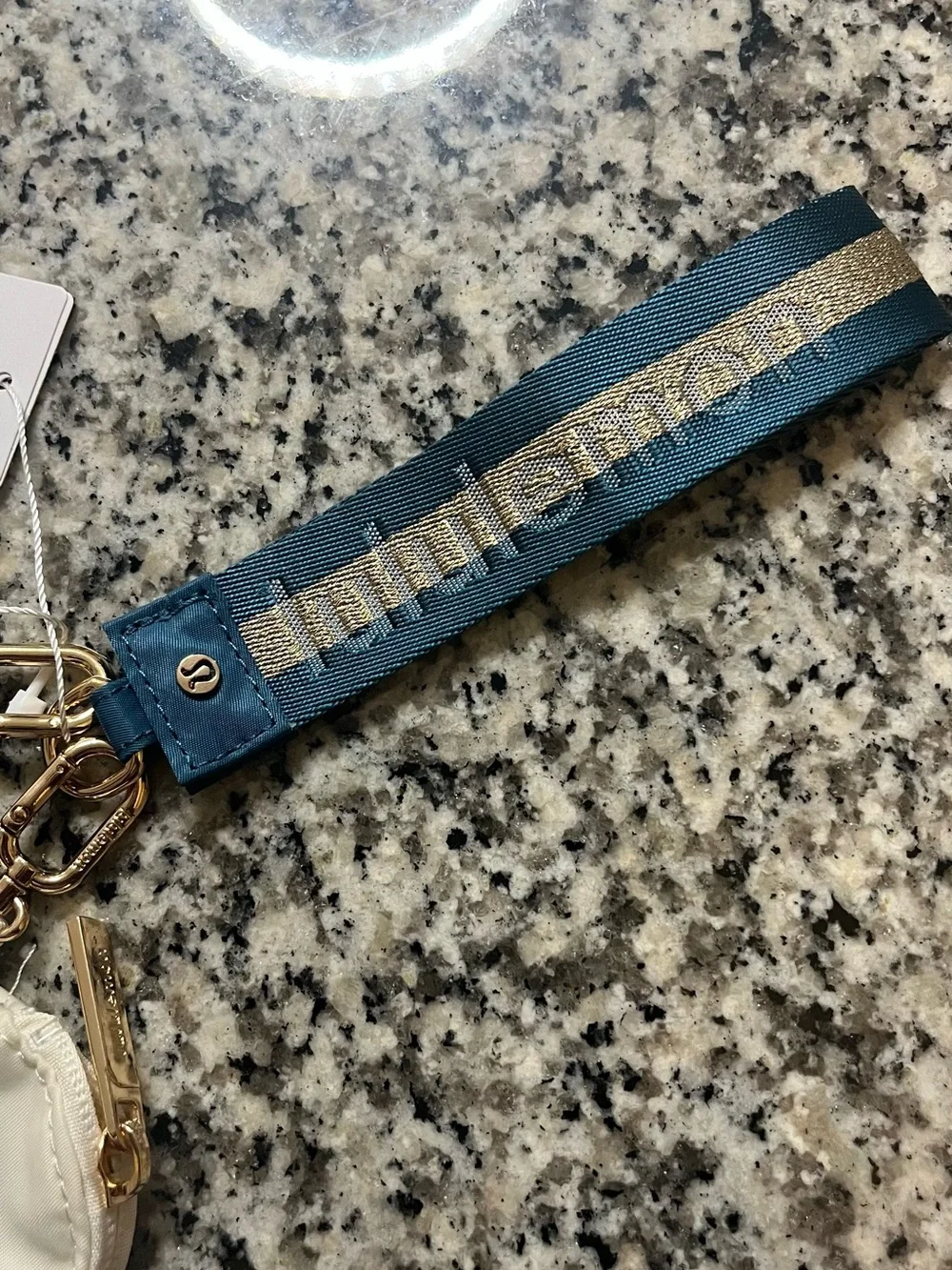 lululemon athletica Dual Pouch Wristlet in Teal and Cream